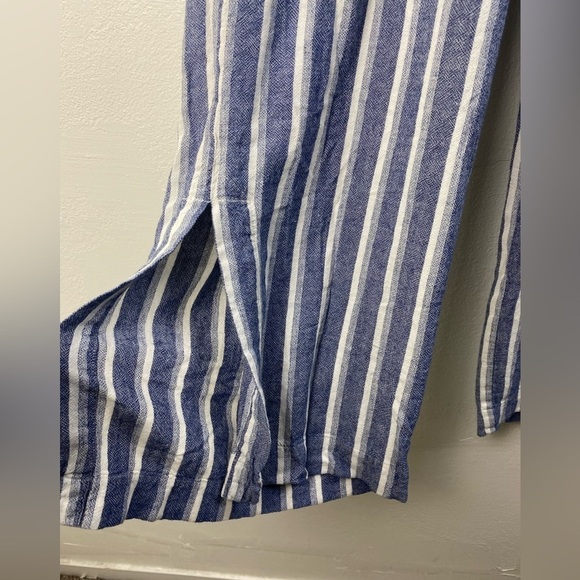 Cloth & Stone Linen Blend Wide Leg Summer Beachy Stripes Women’s Small - Picture 11 of 16